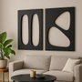Wallity Conjunto de Pinturas Decorativas de MDF Negro 50 x 70 cm (2 Piezas)